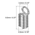 thumbnail image 2 of Uxcell 200 Pack Coil Cord Ends, 4.5x9.5mm Iron Spring Tube Cap Clasps for DIY Craft Making, Silver White, 2 of 6
