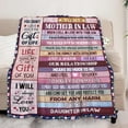 thumbnail image 2 of LHSHID Unique Mother in Law Gifts Idea for Birthday Christmas Mother'S Day Wedding to My Mother in Law Blanket Gift 50"x60", 2 of 6