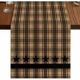 thumbnail image 2 of Vintage Black Star on Buffalo Checkered Table Runner 90 Inches Long,Table Runners Dresser Scarves Western Farm Decorative Tabletop Scarf for Home Kitchen Dining Holiday Party Tables, 2 of 8