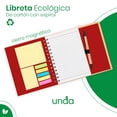 thumbnail image 2 of Libreta Ecológica de Cartón con Espiral y Cierre Magnético | Con Notas Adhesivas, Blocks de Notas y Bolígrafo | 70 Hojas Rayadas | Cuaderno de Notas Ideal para Papelería, Oficina y Escuela, 2 of 6
