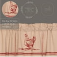 thumbnail image 5 of VHC Brands Sawyer Mill Red Chicken Valance Pleated 20x60, 5 of 8