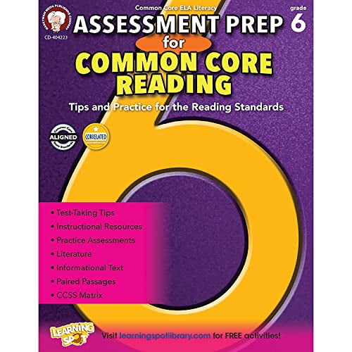 Pre-Owned Assessment Prep for Common Core Reading, Grade 6 (Paperback) 1622235193 9781622235193