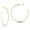 Gold, variant on Jewelry Sterling Silver 2mm Thin Tube Hoop Earrings for Women, 1.5" Diameter, Silver