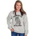 thumbnail image 3 of Make Head Spin Hipster Glasses Owl Sweatshirt for Men or Women Brisco Brands X, 3 of 6