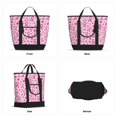 thumbnail image 3 of Large Capacity Insulated Tote Bag16.1×13.4×7.5in Thermal Insulation And Easy To Clean Strong Bearing Capacity Can Be Reused Pink Ribbon Pattern Variation 1, 3 of 8