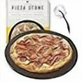 thumbnail image 3 of Heritage 15" Ceramic Pizza Stone Set - Non-Stick, Stain-Free with Bonus Cutter - Black, 3 of 4