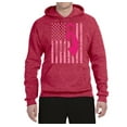 thumbnail image 2 of AmericanFlag Awareness Unisex Graphic Hoodie Sweatshirt, Vintage Heather Red, 3XL, 2 of 3