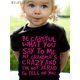 thumbnail image 1 of MILKYSHIP Girls' Summer Fashion T-Shirt, Cute Crew Neck Cotton Knit Top with "Be Careful What You Say to Me" Letter Print, Short Sleeve Casual Tee for Kids, 1 of 7