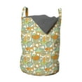 thumbnail image 1 of Abstract Laundry Bag, Colorful Geometrical Shapes with Gaps Circles Oval Lines Mix Pattern, Basket with Handles Drawstring Closure for Laundromats, 13" x 19", Orange Green Pale Blue, by Ambesonne, 1 of 4