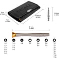 thumbnail image 4 of Mini Tournevis Kit de Précision 25 en 1 Outils de Réparation pour Lunettes, PC, Montre, Jouets, 4 of 5
