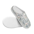 thumbnail image 3 of Lsque white Moose winter tree Pattern Womens Comfort Cotton on Scuff With Memory Foam and Anti-skid Sole Slipper-44/45, 3 of 7