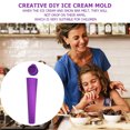 thumbnail image 2 of Molde de Cocina silicona para helado DIY molde para paletas de paletas de cubitos de hielo de verano (púrpura) JShteea Libre de BPA, 2 of 3