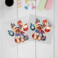 thumbnail image 3 of Patriotic Yorkshire Terrier 4th of July Independence Paws Cutout Transfer Sticker Yorkie Dog Lover Gifts Transparent Decal Art Decor - 02010, 3 of 5