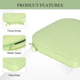 thumbnail image 6 of BPS 18" x 19" Outdoor Dining Chair Cushion, Water Resistant Patio Seat Cushion Pads with Ties, Set of 2 - Green, 6 of 9