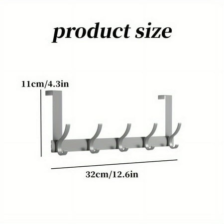 

YANGCYY Quick Installation Sleek Over The Door Clothes Coat Hat Towel Hanger Organizer Rack Bathroom Accessories Holder for 1pc