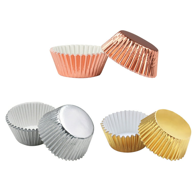 300PCS Thickened Aluminum Foil Cups Cupcake Liners Cake Muffin