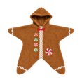 thumbnail image 4 of Loyni 0-3 Months Christmas Star Shape Hooded Swaddle Sack Unisex Xmas Print Baby Sleeping Bag Newborn Fleece Wearable Blanket Gift for Holiday Party, 4 of 8