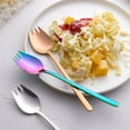 thumbnail image 4 of 6pcs Stainless Steel Sporks Fork Spoons Dual-use Dessert Fork Spoons Home Supplies, 4 of 6