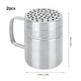 thumbnail image 2 of Salt and Pepper Shakers with Handle, Kitchen Stainless Steel Salt Shaker Seasoning Bottle Container Rub Spice Dispenser with Lid Holes for Salt/Pepper/Cinnamon/Powder Sugar/BBQQuantity:2 Pieces;, 2 of 5