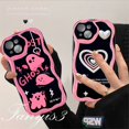 thumbnail image 2 of Redmi 12C A1 10C 10 10A 9 9A 9C 9T Note 12 12s 11s 10s 11 10 9s 9 Pro Poco Xiaomi X3 X3NFC X3Pro 12 11 Lite Black Pink Demon Ondulado Borde Curvo Funda Para Teléfono TPU Cubierta Suave, 2 of 3