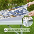 thumbnail image 6 of Washable Fabric Bohemian Design Table Cover with Elastic Hem for Indoor Outdoor Table Protection, 6 of 6
