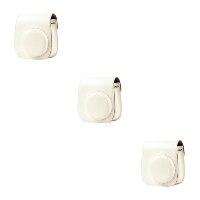 Methold Estuche para cámara de cuero sintético artesanal exquisito para cámara instantánea - Color elegante de alta protección Blanco Type1 NO1