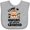 AC-Heather Grey, variant on Inktastic Monkey I Love Hanging out with My Grandad Boys or Girls Baby Bib