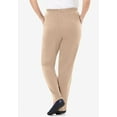 thumbnail image 2 of Woman Within Plus Size Petite 7-Day Knit Straight-Leg Pull-On Pants, 2 of 5