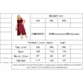 thumbnail image 7 of AURA Plus Size Satin Red Strap Dress Women V Neck Party Midi Dress 1XL 2XL 3XL, 7 of 7
