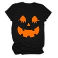 thumbnail image 4 of HCNTES Pumpkin Graphic Shirt Women Halloween Teacher Gift Tshirt Vintage Graphic Bookish Tee Short Sleeve Fall Tops(XXL,A103-Black), 4 of 5