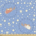 thumbnail image 1 of Winter Fabric by the Yard Upholstery, Pattern of Christmas Angels in Cartoon Style Snowflakes and Flowers Pattern, Decorative Fabric for DIY and Home Accents, Multicolor by Ambesonne, 1 of 5