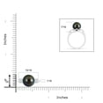 thumbnail image 4 of ANGARA Tahitian Cultured Pearl Ring with Cluster Diamonds in 14K White Gold for Women | June Birthstone, Birthday, Anniversary, Jewelry Gift for Women | Pearl Ring, 4 of 8