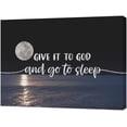 thumbnail image 7 of Give It to God and Go to Sleep Sign Canvas Wall Art Quiet Sea Moon Pictures for Bedroom Wall Decor Christian Religious Inspirational Painting Print Artworks Home Decor Framed for Living Room 16"x12", 7 of 7