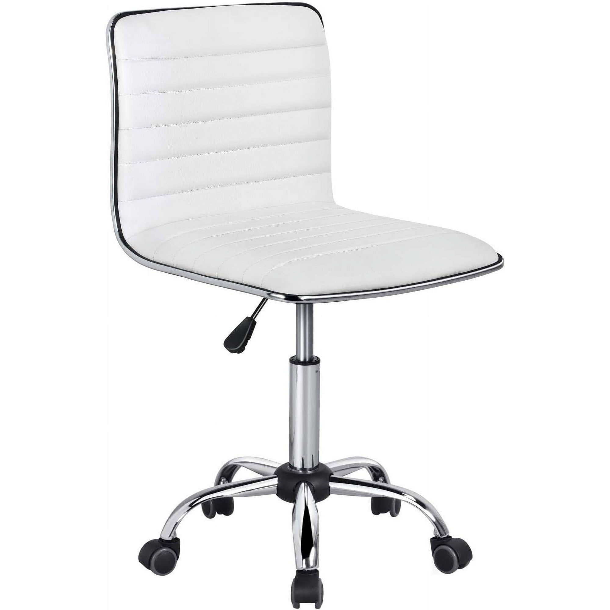 armless office task chair faux product