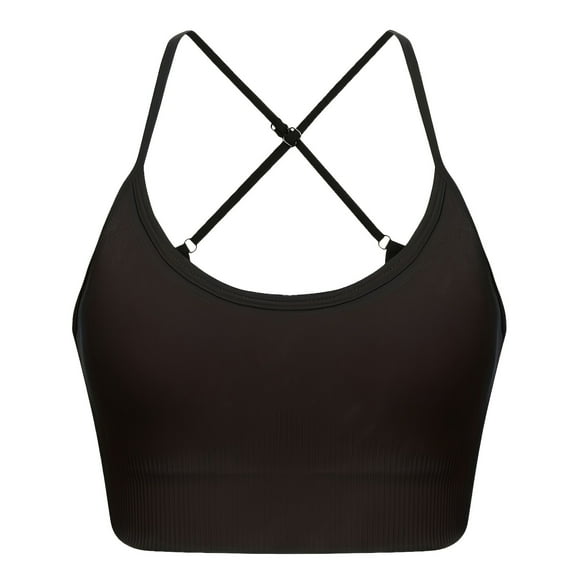 Womens Bras! Comdrip Women's Belt Sports Bra Gathered with A Back Bra Bralettes for Women Black L