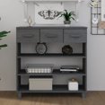 thumbnail image 1 of vidaXL Table Console HAMAR Gris Foncé 90x35x90 cm Bois Massif Pin, 1 of 5