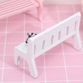 thumbnail image 3 of 3PCS Miniature Micro Landscape Ornament Wooden White Double Garden Bench Porch Chair for Photo Booth Props Home Decoration (One Chair+Two Mats), 3 of 8