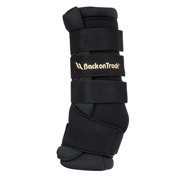 Back on Track Royal Quick Wraps Deluxe - Equestrian Sport Flexible Supportive Protective Horse Leg Wraps with Hook & Loop Closure, Pair, Black - 14 - M