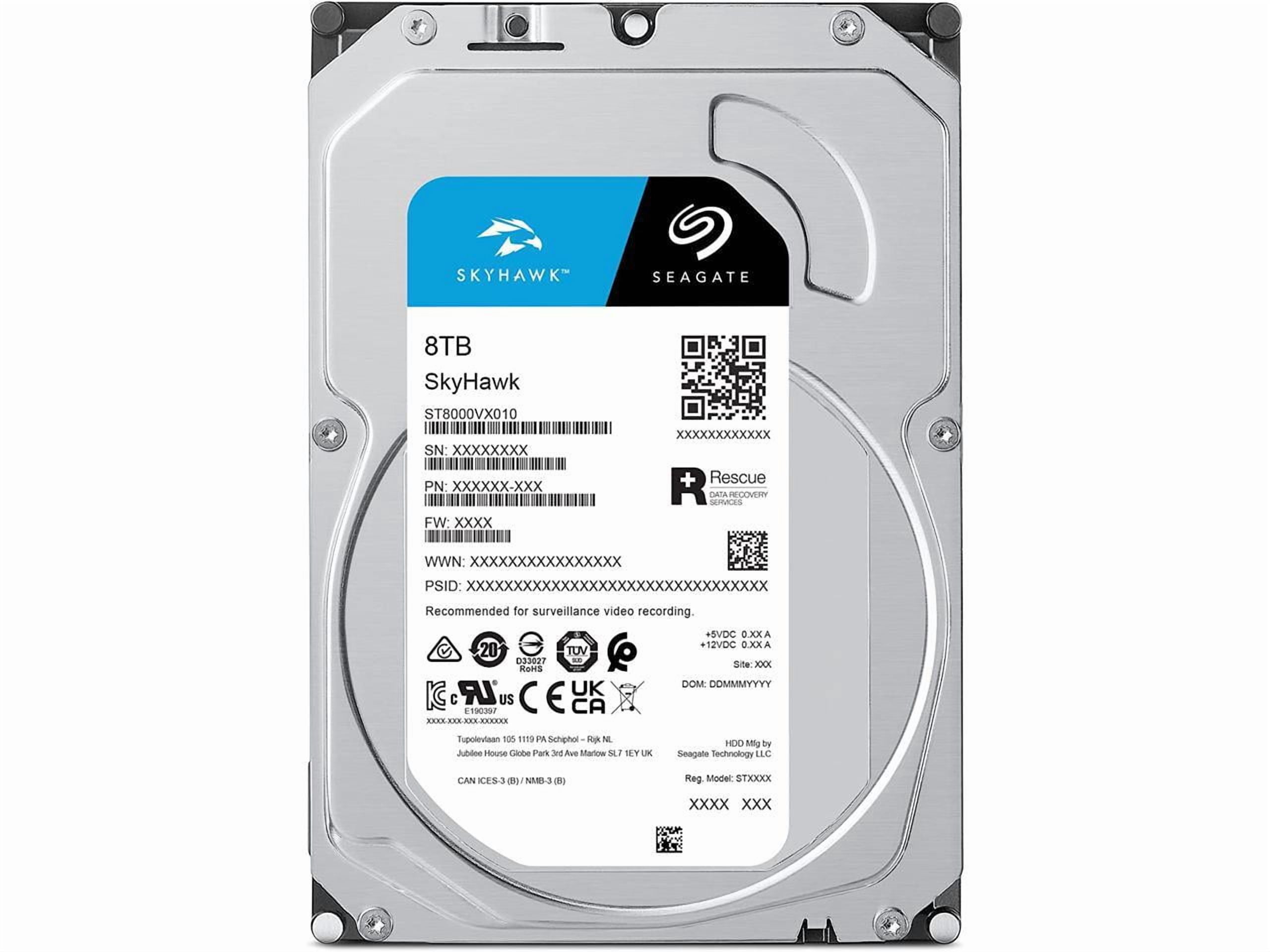 Seagate SkyHawk 8TB Internal HDD - 5400 RPM, 256MB Cache, SATA 6.0