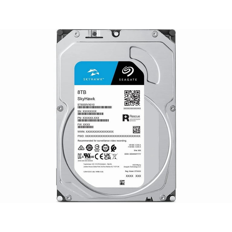 Seagate SkyHawk 8TB 内蔵型HDD セット Seagate SkyHawk 8TB Internal HDD - 5400 RPM, 256MB Cache, SATA 6.0