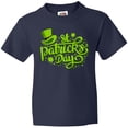 thumbnail image 3 of Inktastic St. Patrick's Day Hand Lettering with Green Top Hat Youth T-Shirt, 3 of 5