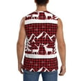 thumbnail image 4 of Fotbe Christmas Buffalo Plaid Men's Camiseta sin Mangas Estampada para Hombres, Playera Casual para Gimnasio, Entrenamiento, Playa-XX-Large, 4 of 7