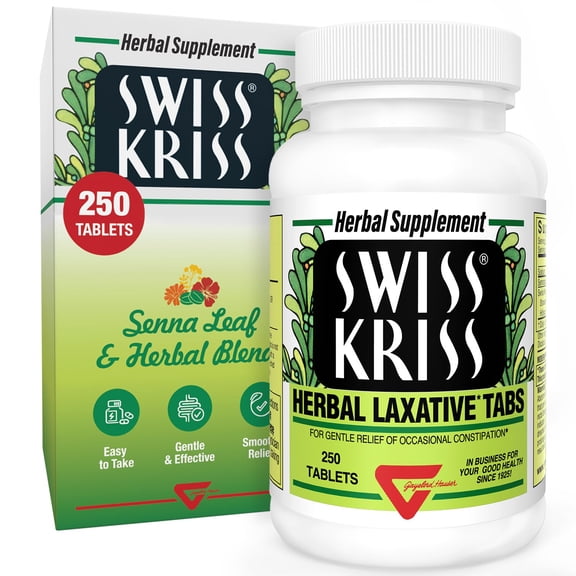 Swiss Kriss Herbal Laxative Tabs 250 Tabs