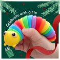 thumbnail image 2 of Oruga Juguete de descompresión Ocean Shark Juguetes de descompresión Stim Toy Descompresión Diversión Autismo TDAH Fidgeting Juguetes para niños Regalo de descompresión Adultos (Orugas del arco iris), 2 of 5