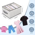 thumbnail image 2 of 4 Pcs Organizador de Cajones para Ropa, Plegables Organizadores de Ropa Interior, Cajas de Almacenamiento de Clóset con 9 Compartimentos, para Jeans, Ropa, Camisas, Almacenamiento de Guardarropa, 2 of 9