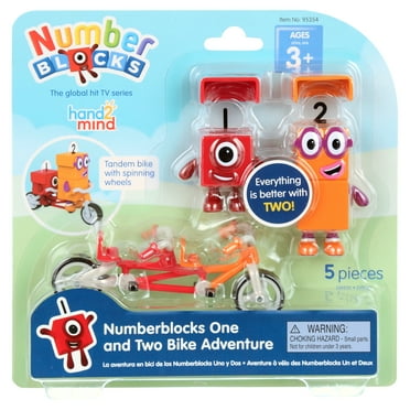 hand2mind Numberblocks® One and Two Bike Adventure, Toy Bicycle Figures, Toy Vehicle Playsets