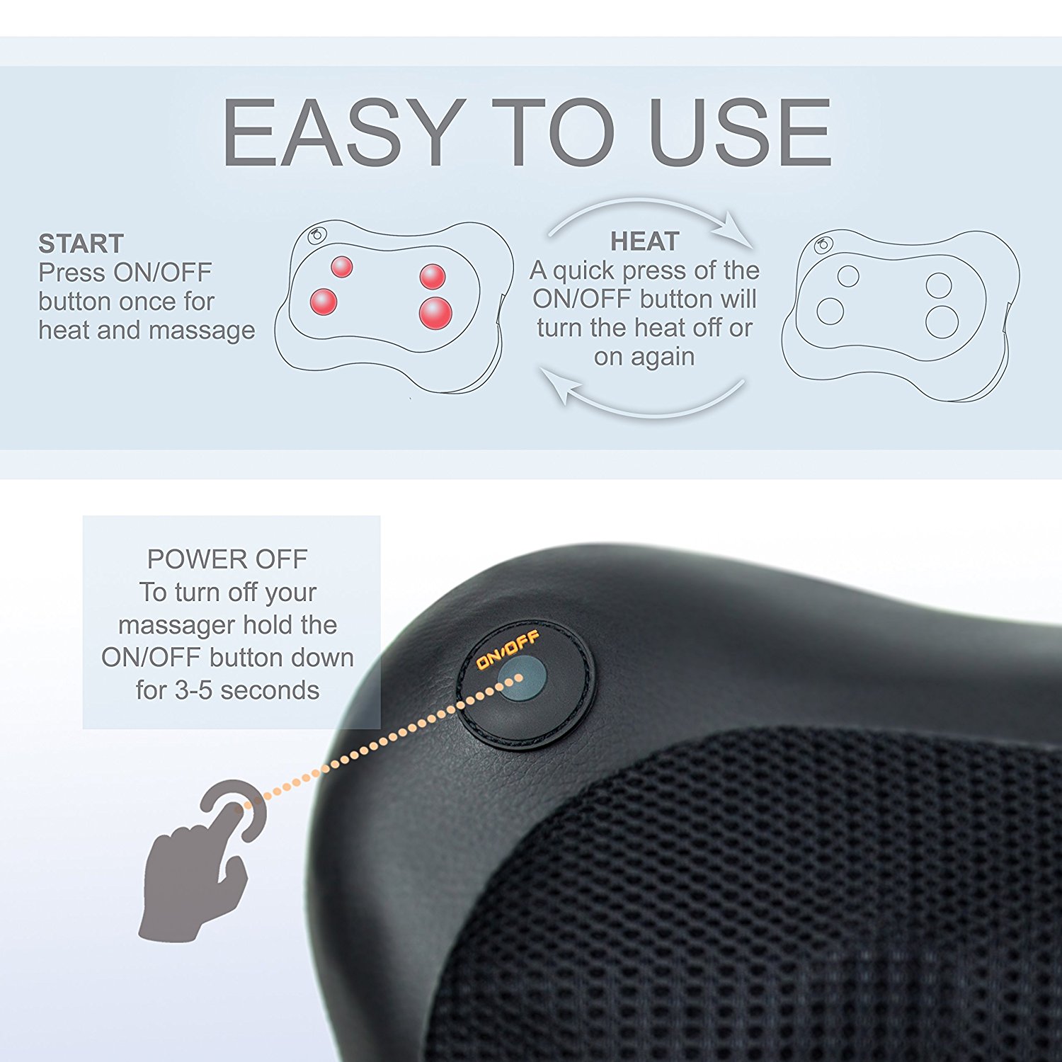 Image result for Zyllion ZMA13BK Shiatsu Pillow Massager with Heat