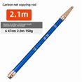 thumbnail image 1 of Hongli High Carbon Fiber Fishing Landing Net Pole - 2.1M 6-Section Telescopic, Ultra-Hard & Lightweight for Competitive Angling, Compact Portable Design with Mini Net, Ideal for Big Game Fish Landing, 1 of 6