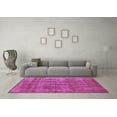 thumbnail image 3 of Ahgly Company Indoor Round Oriental Purple Industrial Area Rugs, 4' Round, 3 of 4