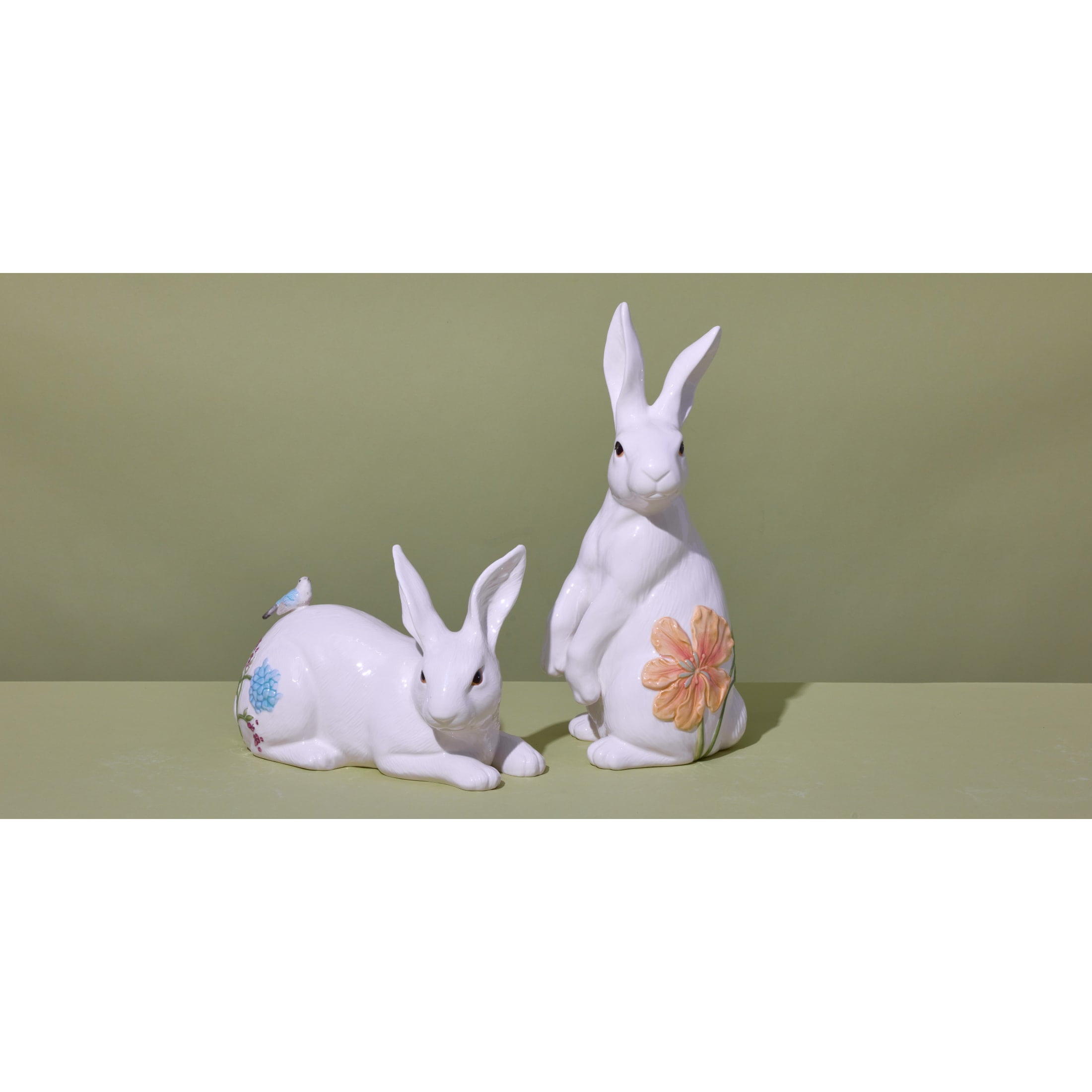 Fitz and Floyd Meadow Rabbit Earthenware Decorative Figurine